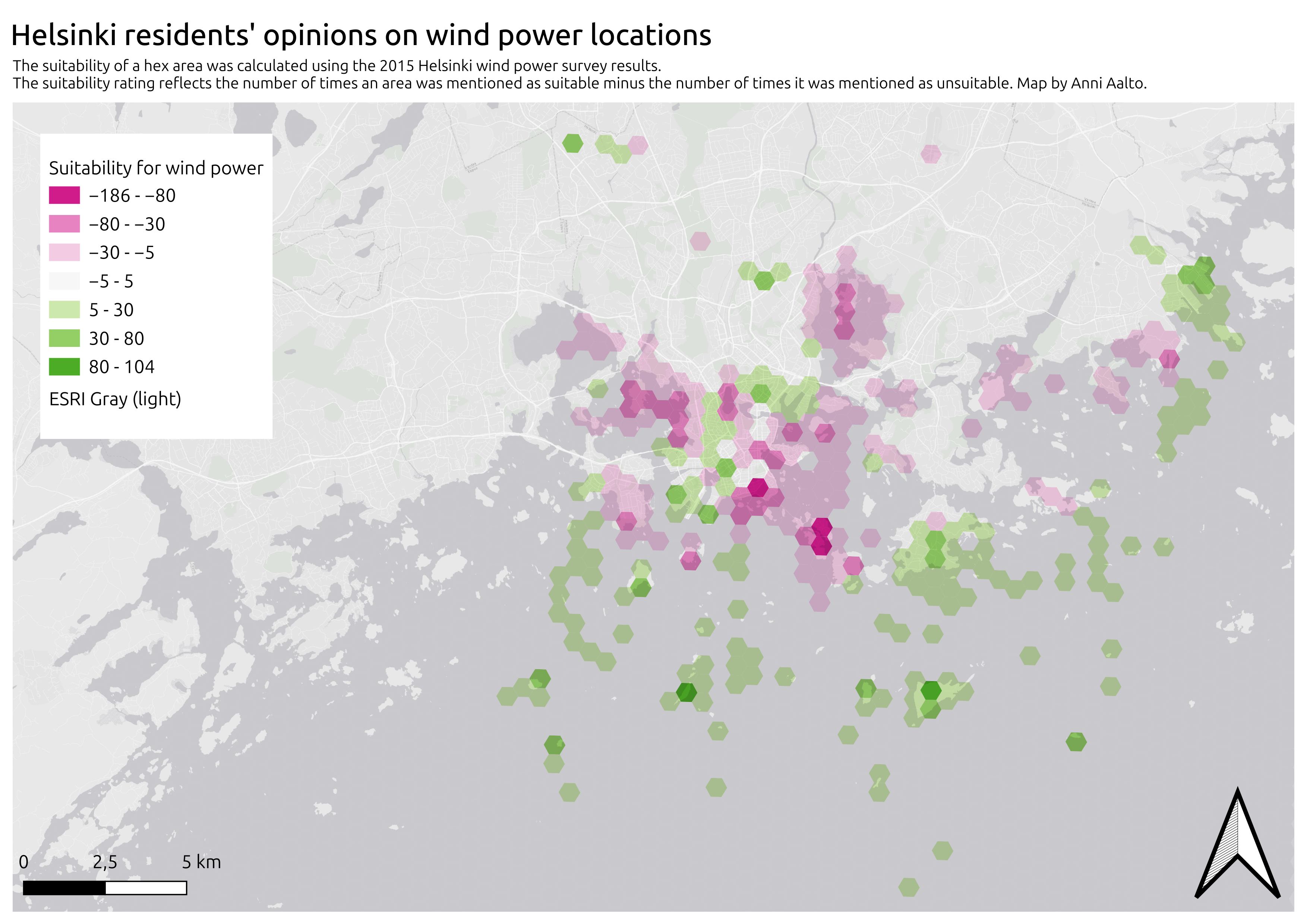 Wind power sentiment map